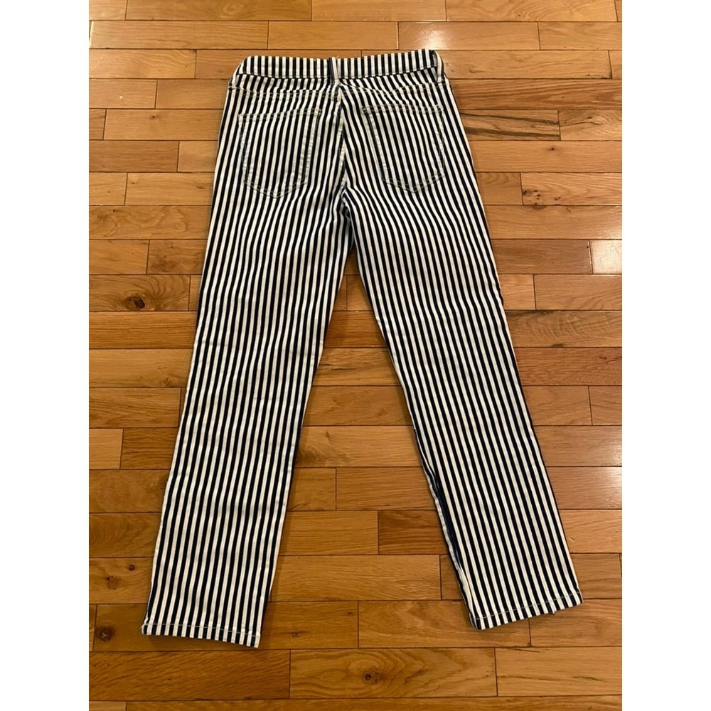 Current/Elliott Striped Ankle Skinny Jeans with Zipper Detail Size 25 - Picture 5 of 5